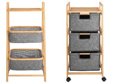 Étagère 2 paniers+tablette/ Étagère à roulettes 3 compartiments LIVARNO®