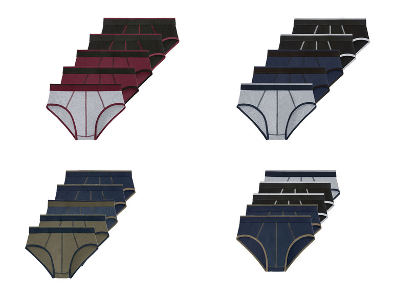 Ga naar volledige schermweergave: LIVERGY® Set van 5 slips van een katoenmix - afbeelding 1