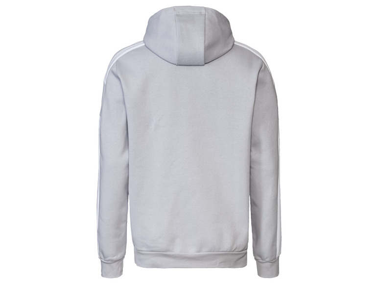 Sweat-shirt gris avec des rayures blanches