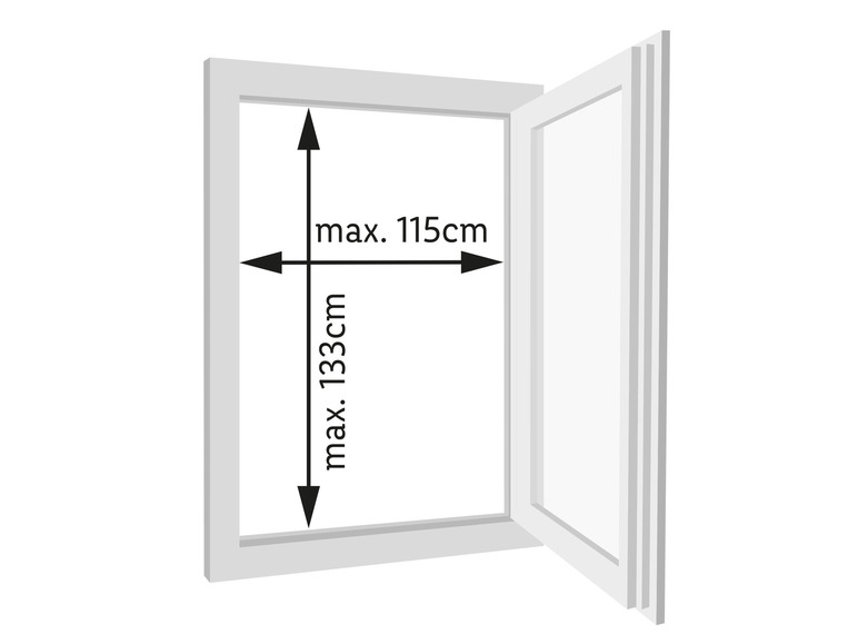 Ga naar volledige schermweergave: LIVARNO home Verstelbaar vliegenraam, max. 120 x 140 cm - afbeelding 14