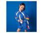 Lidl sportkleding: blauw jack en short met kleurrijke details.
