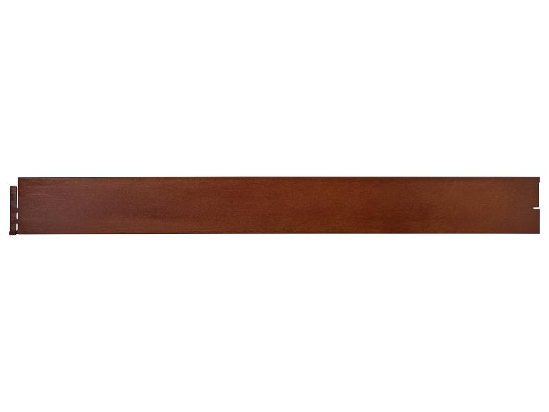 Une longue planche de bois marron rectangulaire avec des encoches aux deux extrémités.