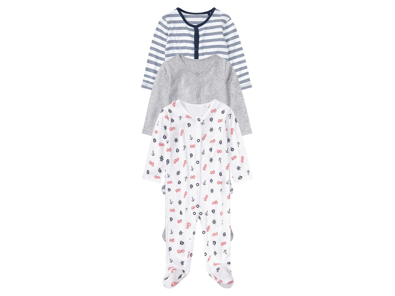 Ga naar volledige schermweergave: lupilu® Set van 3 biokatoenen pyjama's voor baby's - afbeelding 2