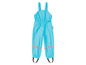 Salopette imperméable bleue pour enfant avec des bandes réfléchissantes.