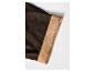 Une paire de leggings marron doublés de polaire, avec le revers retroussé pour montrer la doublure douce.