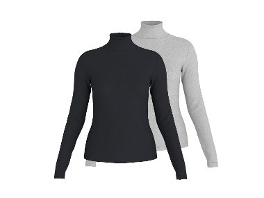 ESMARA® Geribbelde coltruien voor dames, 2 stuks