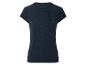 Een donkerblauw, gestreept T-shirt voor dames.