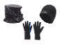 Ensemble d'accessoires d'hiver : bonnet, gants et tour de cou.