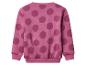 Roze kinder sweatshirt met stippen, achterkant.