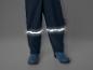 Donkerblauwe regenbroek met reflecterende strepen en 3M-logo