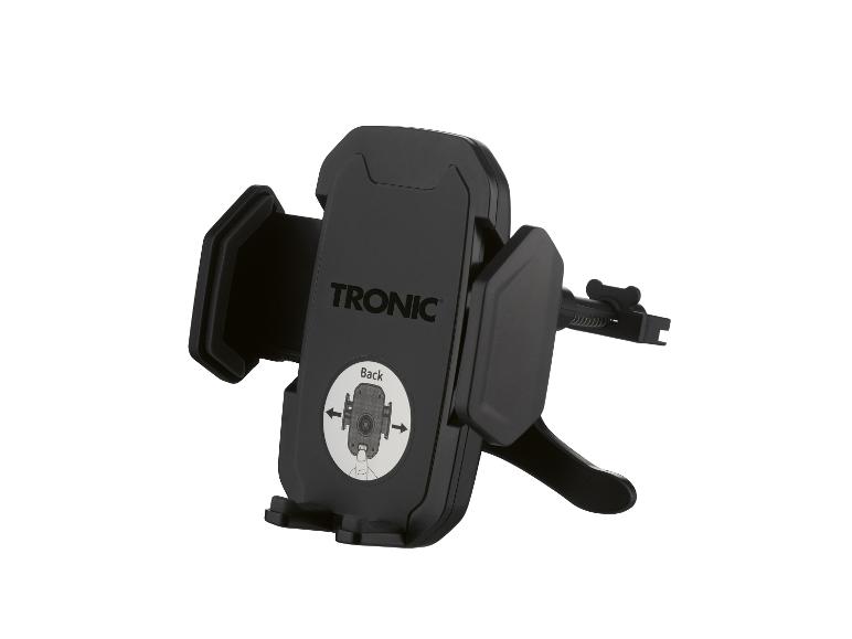 Support de téléphone de voiture noir avec instructions de montage au dos