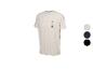T-shirt Crivit beige clair avec imprimé graphique et échantillons de couleurs.