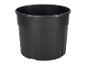 Poubelle ronde noire en plastique
