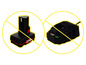 Twee zwarte batterijen voor gereedschap, een X12 TEAM batterij en een HAMMER batterij.