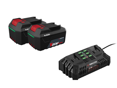 PARKSIDE® Set de 2 batteries 20 V, 4 Ah PAP204 et Chargeur double 20 V, 2 x 4,5 A PDSLG20