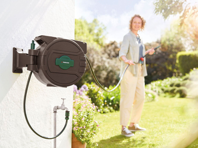 Ga naar volledige schermweergave: PARKSIDE® Muurhaspel met tuinslang, 25 m - afbeelding 2