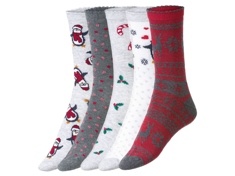 Aller en mode plein écran esmara® Set de 5 paires de chaussettes de Noël dans une boîte cadeau - Photo 2