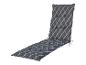 Coussin de chaise longue gris à motif quadrillé