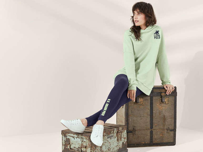 Aller en mode plein écran esmara® Leggings pour femme, taille à hauteur normale, avec logo imprimé - Photo 4