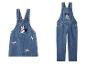 Robe et pantalon en jean à bretelles avec motifs Minnie et Mickey Mouse