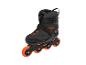 Zwart-oranje inline skates, merk Nivit.