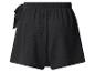 Zwarte shorts met elastische tailleband en decoratieve strik.
