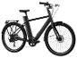 Un vélo électrique noir avec des pneus Schwalbe.