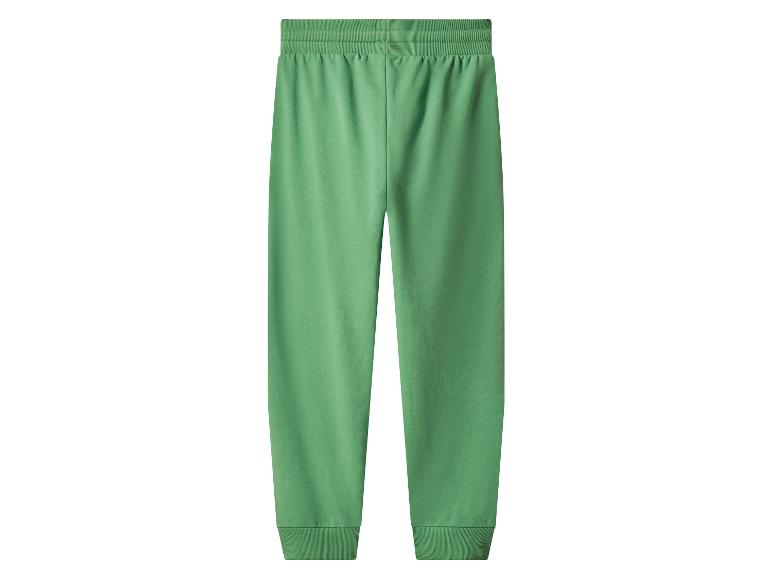 Groene joggingbroek met elastische tailleband en boorden