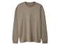 Grijsbruin T-shirt met lange mouwen en ronde hals.