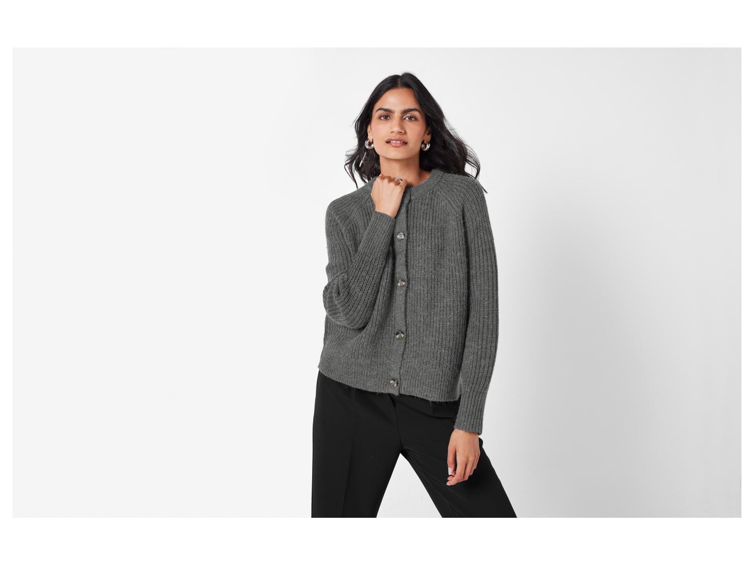 Onsoyours Cardigan En Grosse Maille Femme - Gilet Oversized Décontracté Manches Bouffantes