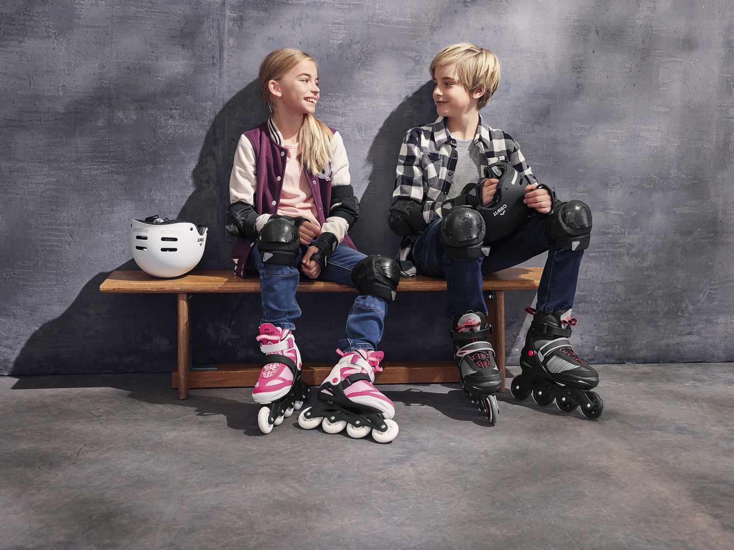 Set 3-en-1 de rollers pour enfants FILA avec casque et protections