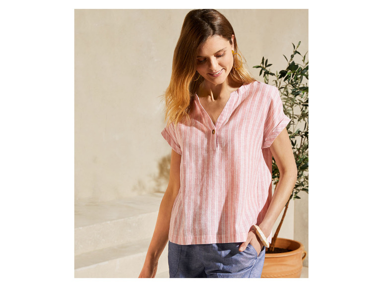 Ga naar volledige schermweergave: esmara® Nonchalante blouse van een linnenmix - afbeelding 3