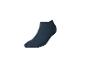 Chaussette courte bleu marine sur fond blanc.