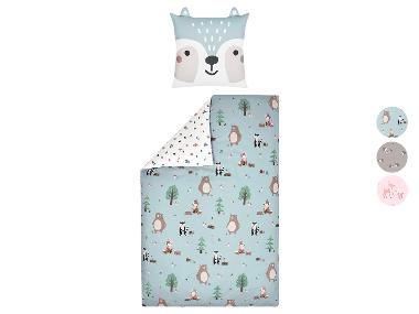 LUPILU® Housse de couette pour enfants en satin microfibre, 140 x 200 cm