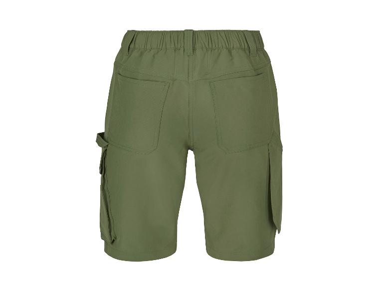 Short cargo vert pour homme avec taille élastique et poches arrière