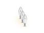 Drie witte LED-kaarslampen.
