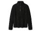 Pull noir pour homme avec demi-fermeture éclair et col montant.