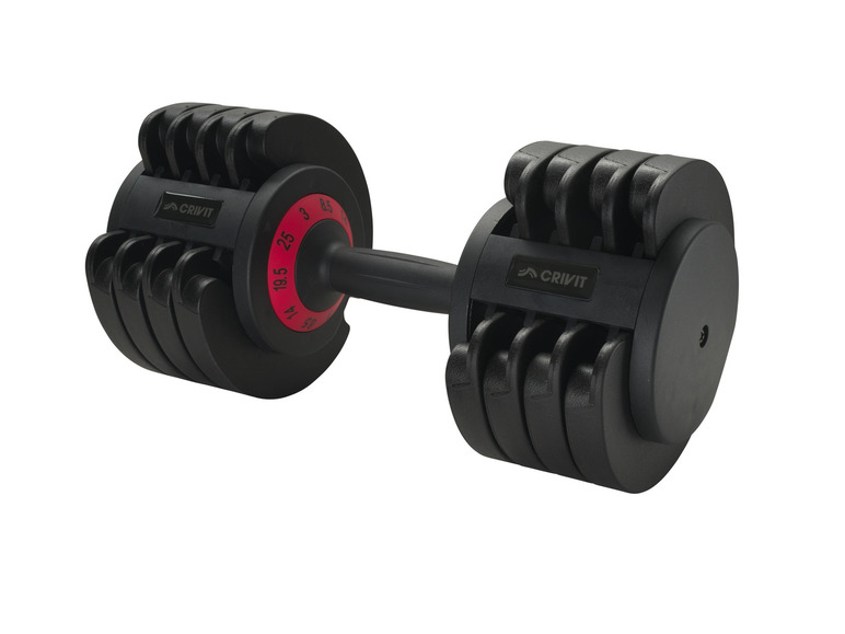 Ga naar volledige schermweergave: Set korte halters, verstelbaar, 25 kg CRIVIT - afbeelding 5