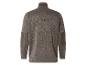 Een bruin fleece jack met een hoge kraag.