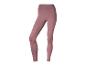 Une paire de leggings de sport unis mauve à taille haute.