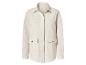 Lichtbeige dames twill jas met opgestikte zakken