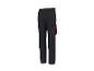 Pantalon de travail gris foncé avec détails rouges et poches cargo.