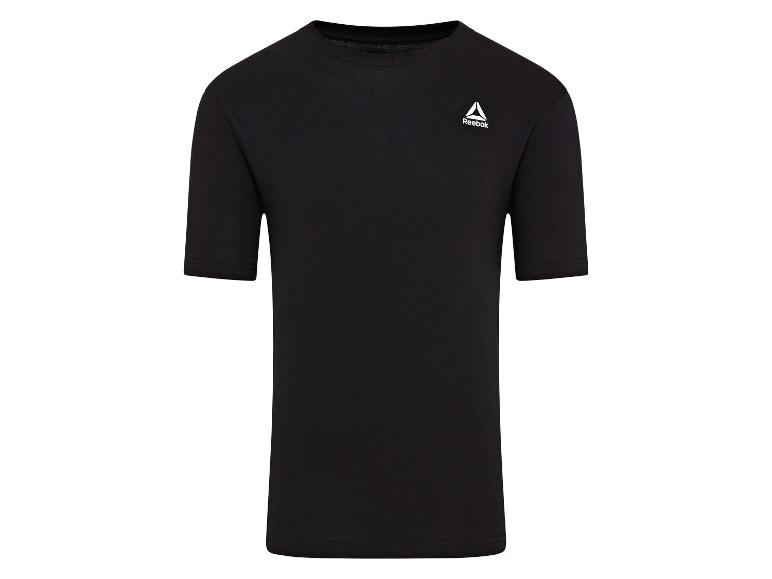 T-shirt noir Reebok avec logo blanc sur la poitrine