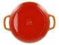 Een oranje Silvercrest braadpan van bovenaf gezien.