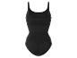 Body sculptant noir pour femme avec bretelles, vue arrière.