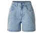Short en jean taille haute bleu clair pour femme