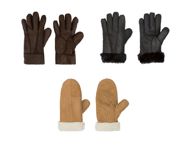 esmara Lederen handschoenen met lamsvacht