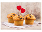 Chocolade muffins met rode hartjes