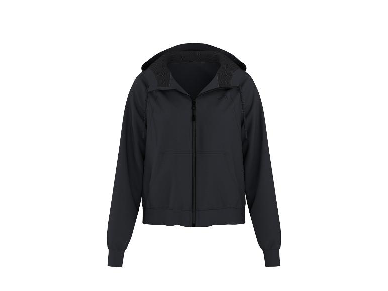 Donkergrijze hoodie met rits en voorzakken.
