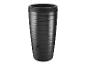 Récupérateur d'eau de pluie noir avec texture ondulée et robinet